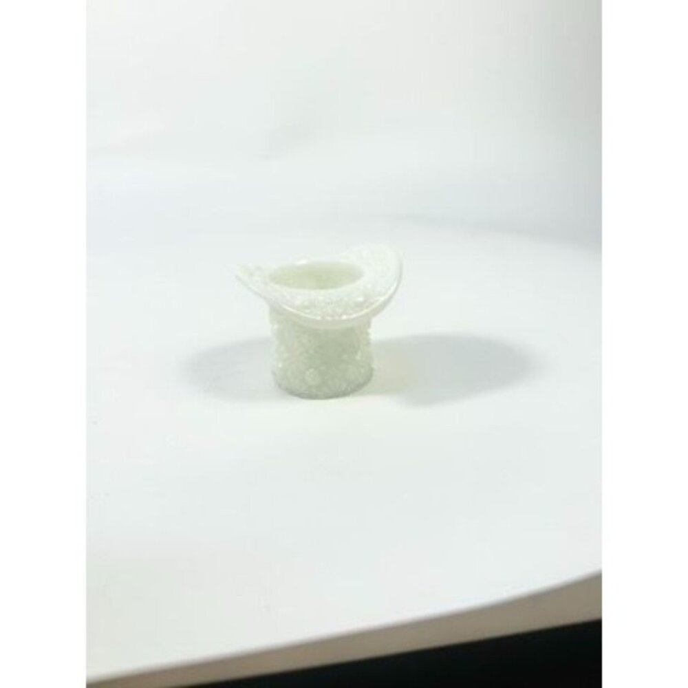 Toothpick Holder Vase Candleholder Fenton Daisy Button Top Hat Opalescent Milk G - Picture 16 of 16